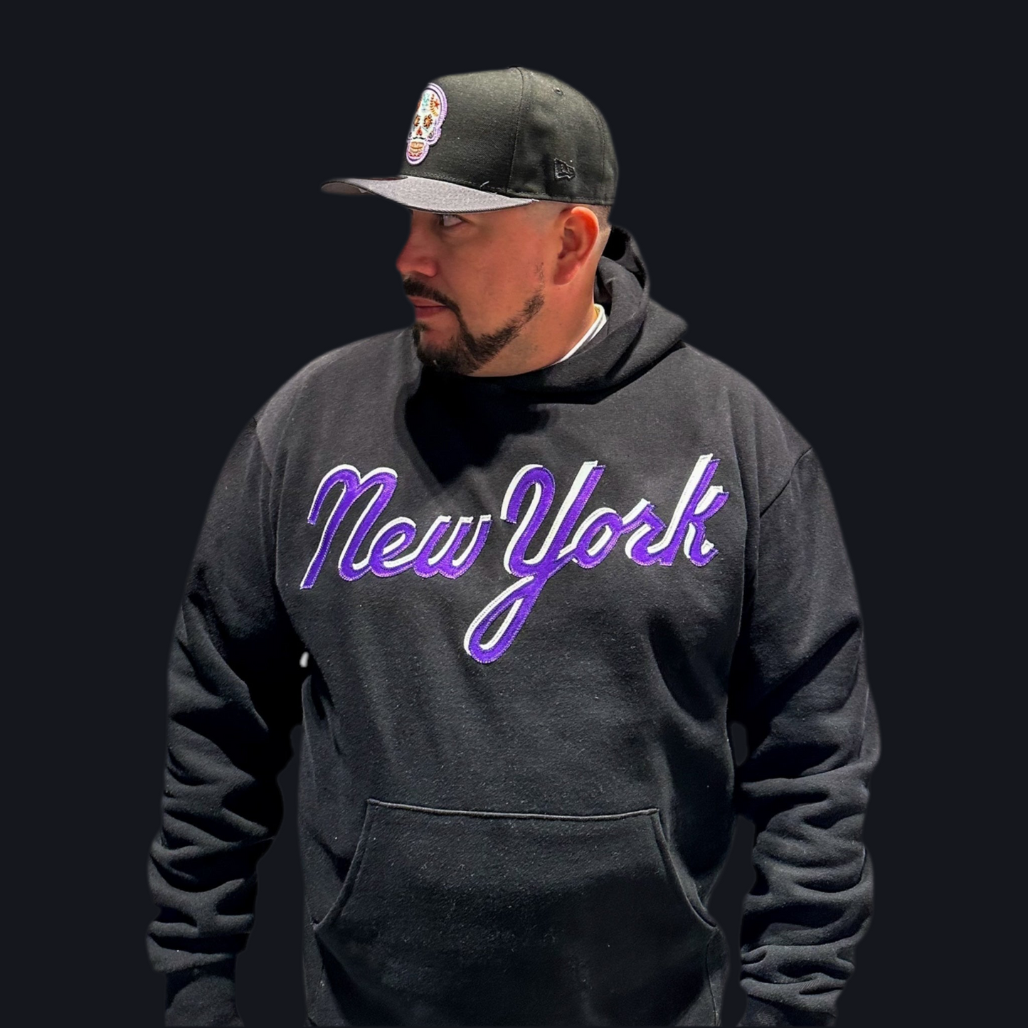 NYM script purple Premium Hoodie