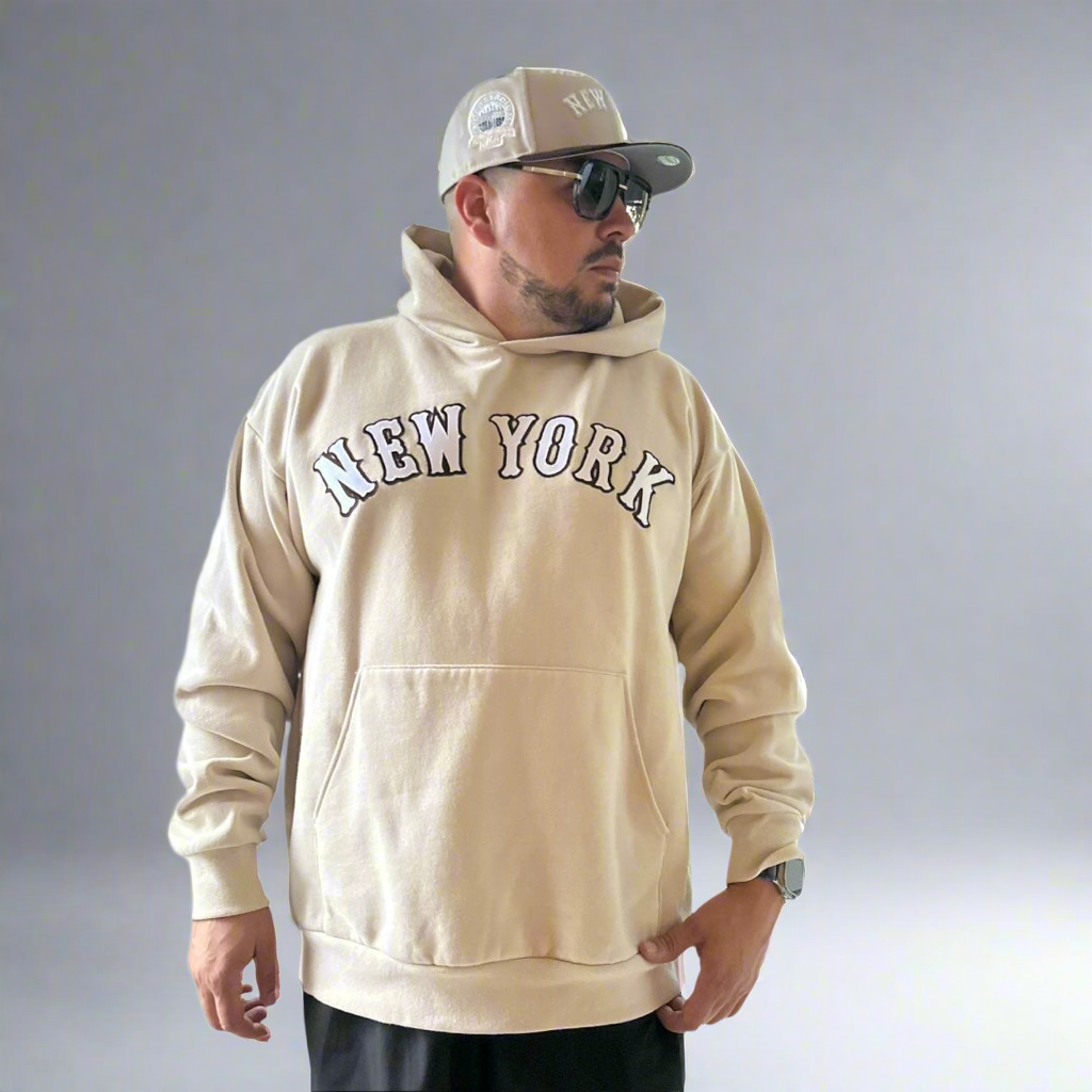 NEW YORK Cream Premium Hoodie