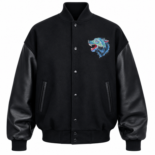 Wolf Varsity Wool & Leather Jacket