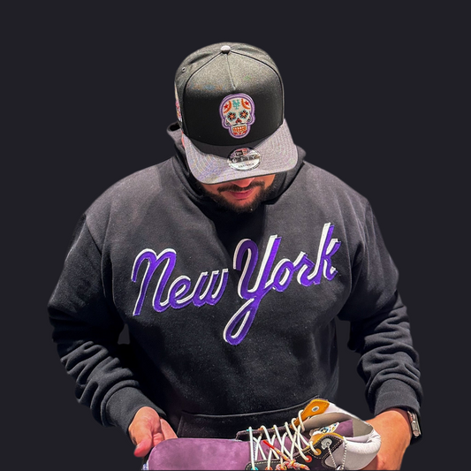 NYM script purple Premium Hoodie