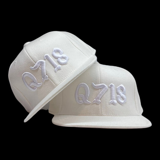 Q718 Snapback White Hat