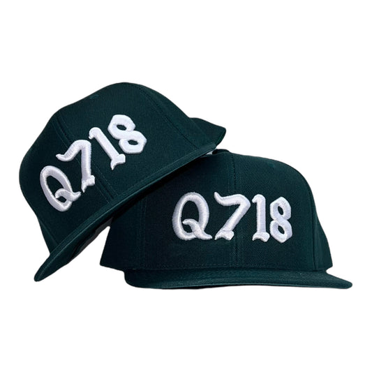 Q718 Snapback Green & White