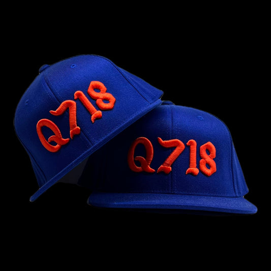 Q718 Snapback Blue & Orange