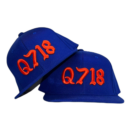 Q718 Snapback Blue & Orange