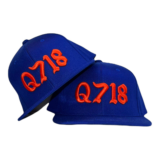 Q718 Snapback Blue & Orange
