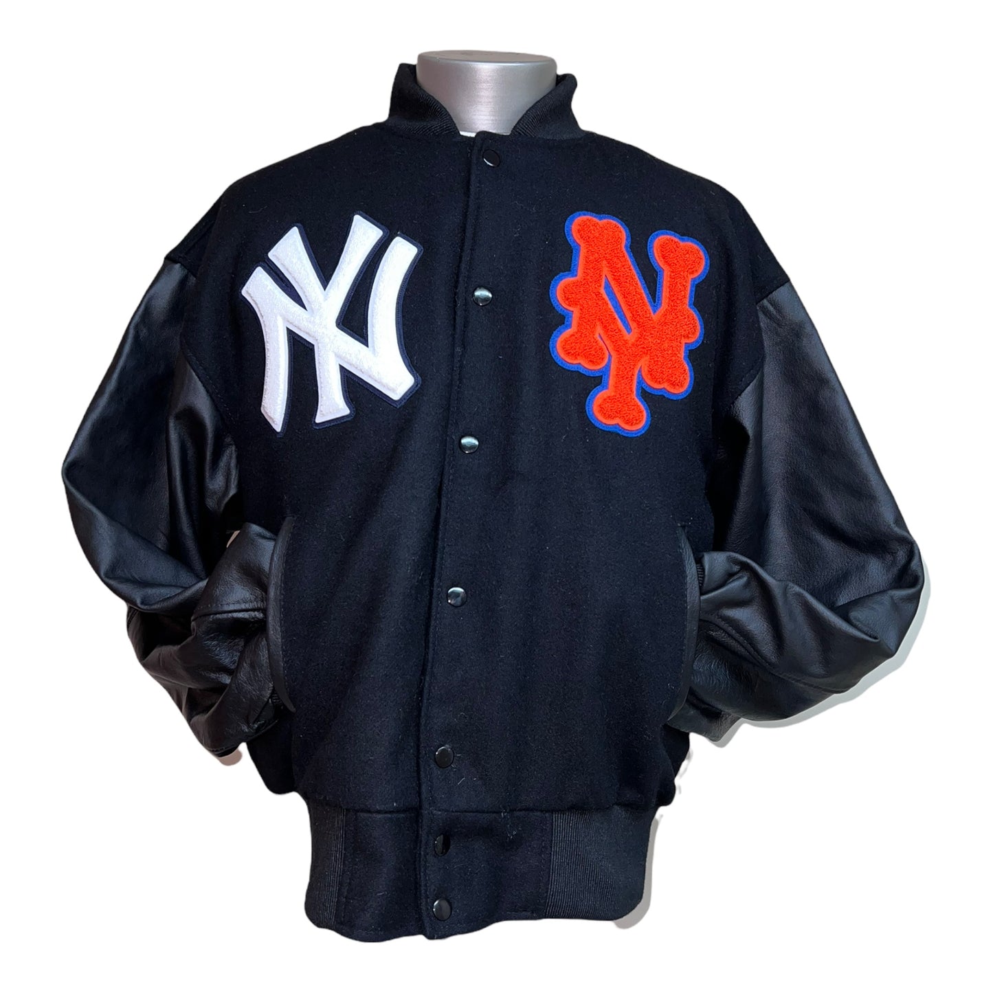 New York x NY Varsity Wool & Leather Jacket