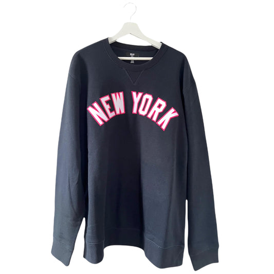 New York Crewneck Hot Pink Outline