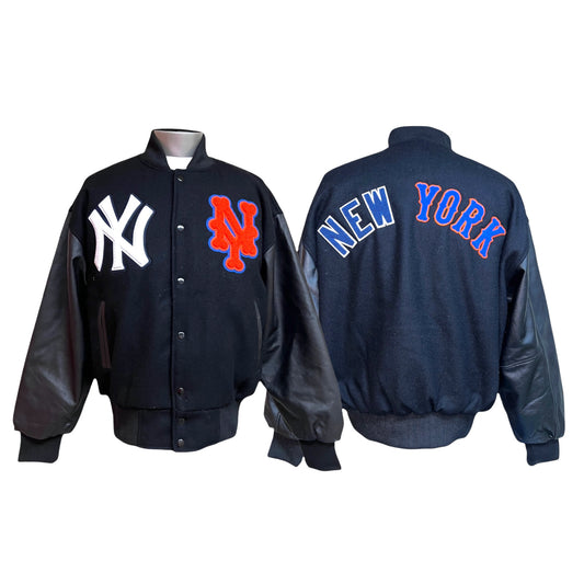 New York x NY Varsity Wool & Leather Jacket