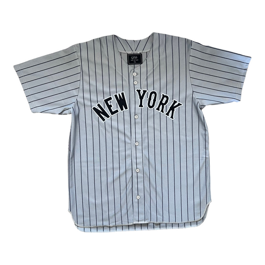 Baseball Jersey New York Away Gray Pin Stripe