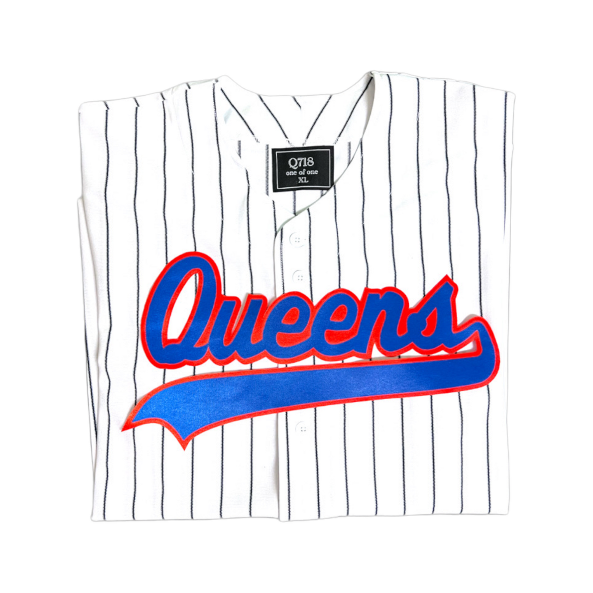 Majestic Nyc Baseball Jersey Shirt with Stripe Print in White
