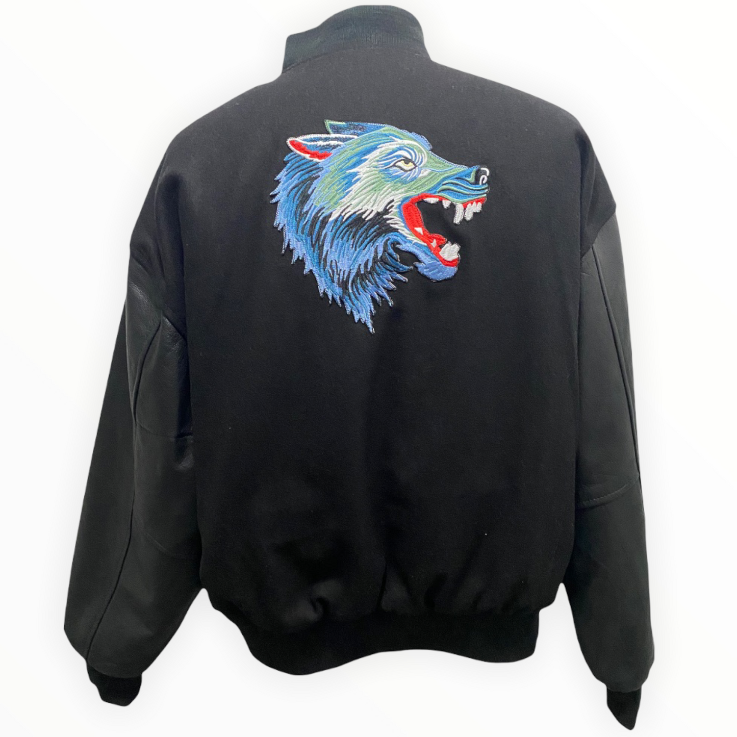 Wolf Varsity Wool & Leather Jacket